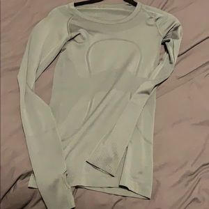 Olive swiftly tech long crew neck